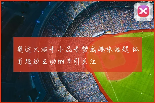 奥运火炬手小品手势成趣味话题 体育场边互动细节引关注